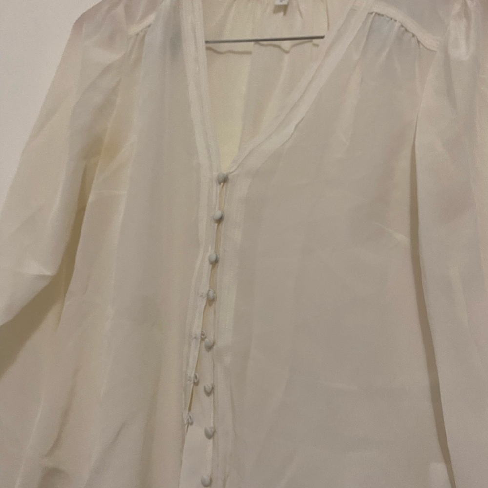 Veronica Beard Marella Silk Button-Front Blouse -… - image 7
